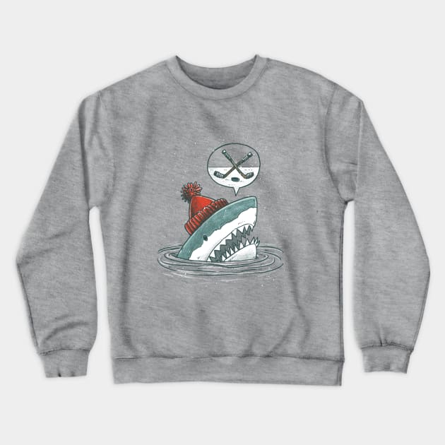 The Hockey Shark Crewneck Sweatshirt by nickv47